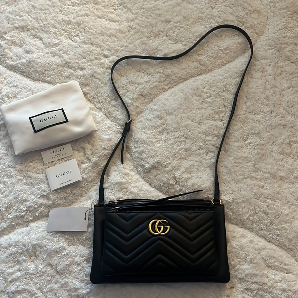 Gucci Marmont Crossbody with attached pouch. New!